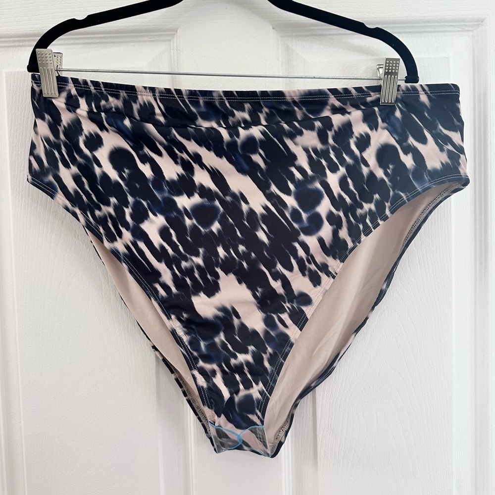ASOS Animal Print Bikini Bottoms - Black and Cream